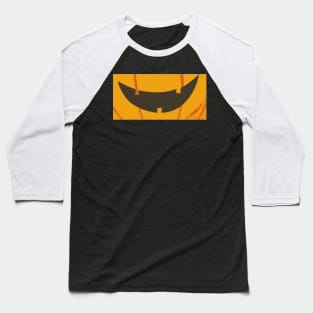 Halloween Carved Pumpkin Mouth (Black) Baseball T-Shirt